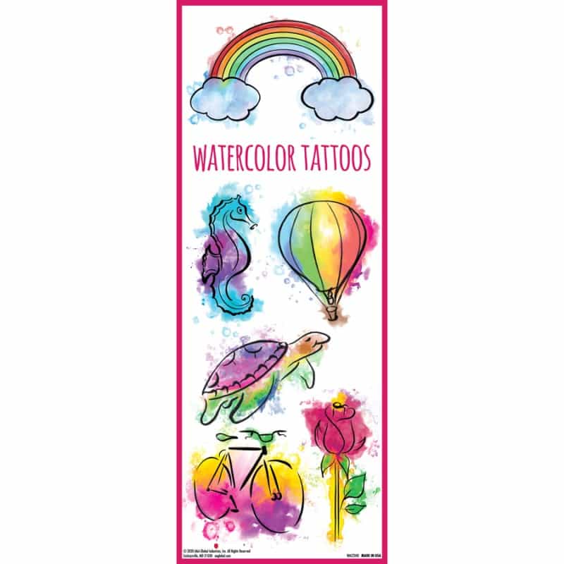 Watercolor Tattoos In Folders - Series 2 (300Pcs)