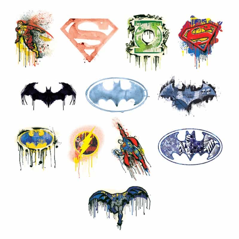 Dc Comics™ Logo Tattoos In Folders (300Pcs)