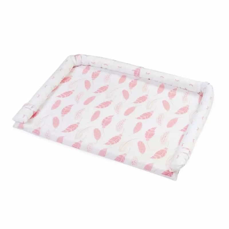 Pink Feather Cotton Changing Pad Covers (Dresser Cover)