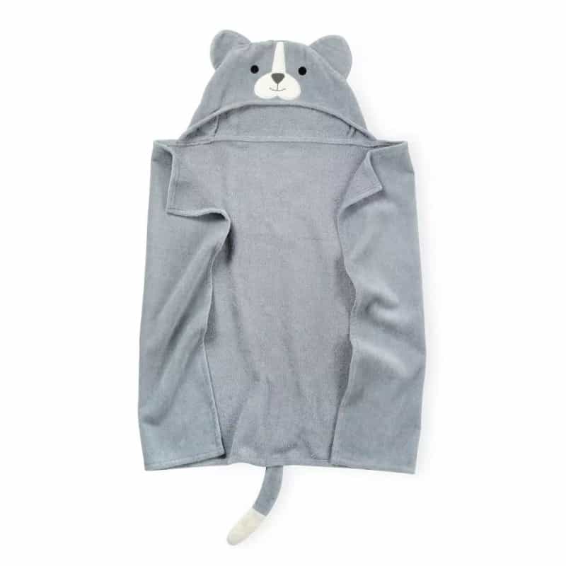 Gray Puppy Kids Hooded Towel Premium Cotton