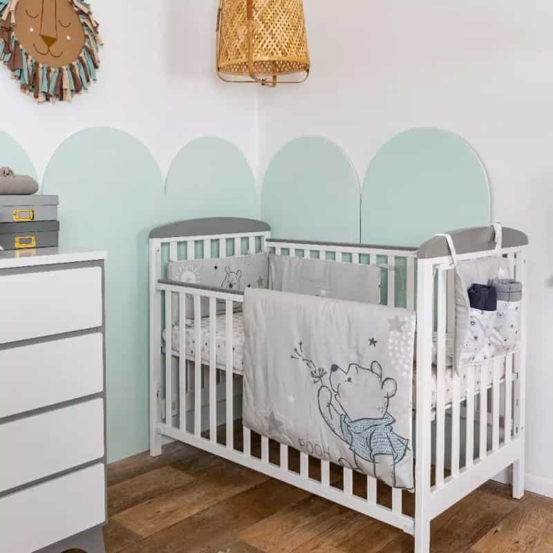 Winnie The Pooh Crib Bedding Blue 3 Piece Set Cotton