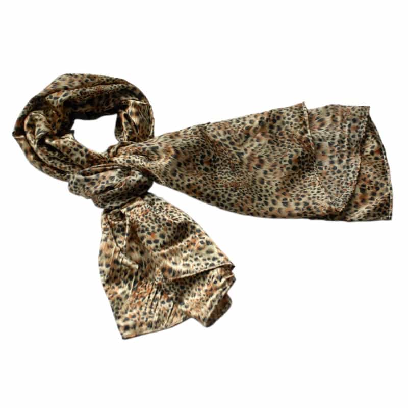 -Blancho Wild Leopard Color Funky Exquisitely Soft Silky Scarf/Wrap/Shawl