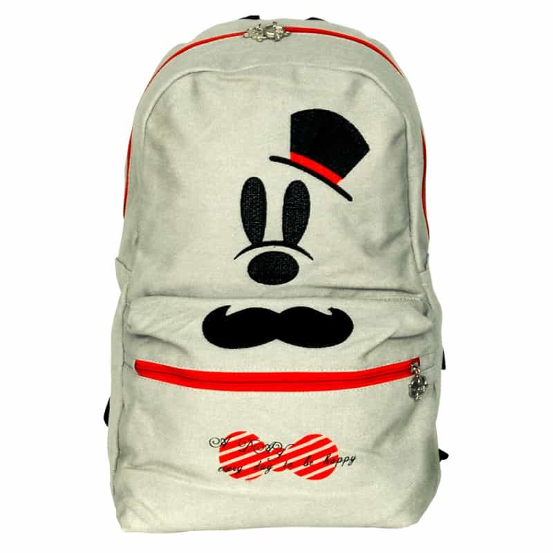 Fabric Art School Backpack Outdoor Daypack - Lovely Beard