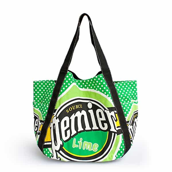 100% Cotton Eco Canvas Shoulder Tote Bag / Shopper Bag - Lime Pemier