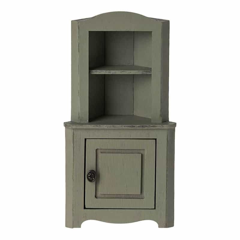 Mouse-Sized Corner Cabinet - Light Green