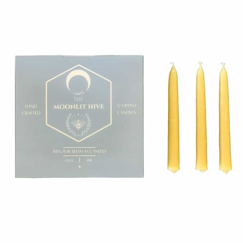 12 Pack Maine-Made Beeswax Candles