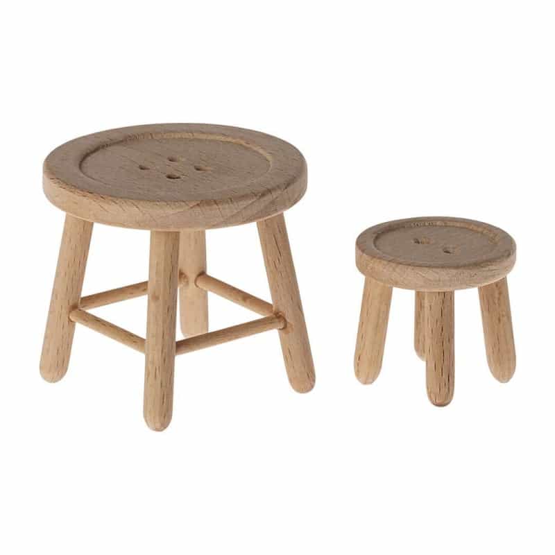 Mouse-Sized Table And Stool Set