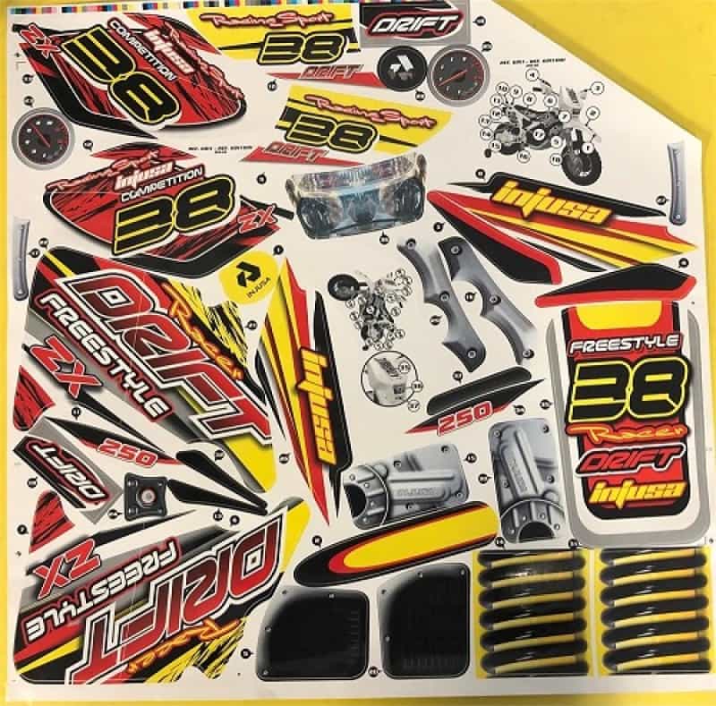 Injusa Thunder Max Vx 12V - Sticker Kit New