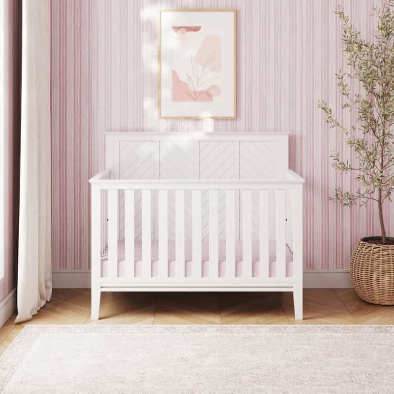 Atwood 4-In-1 Convertible Crib, Matte White