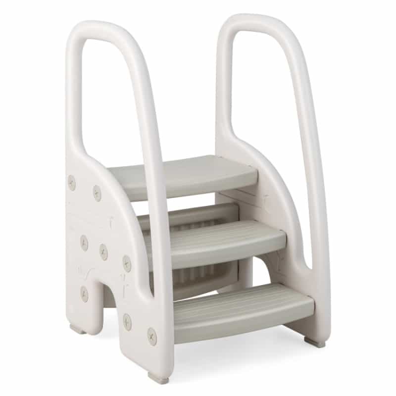 3-Step Stool With Safety Handles And Non-Slip Pedals For Toddlers
