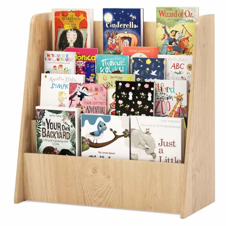 4-Tier Kids Bookshelf With Deep Compartments For Bedroom