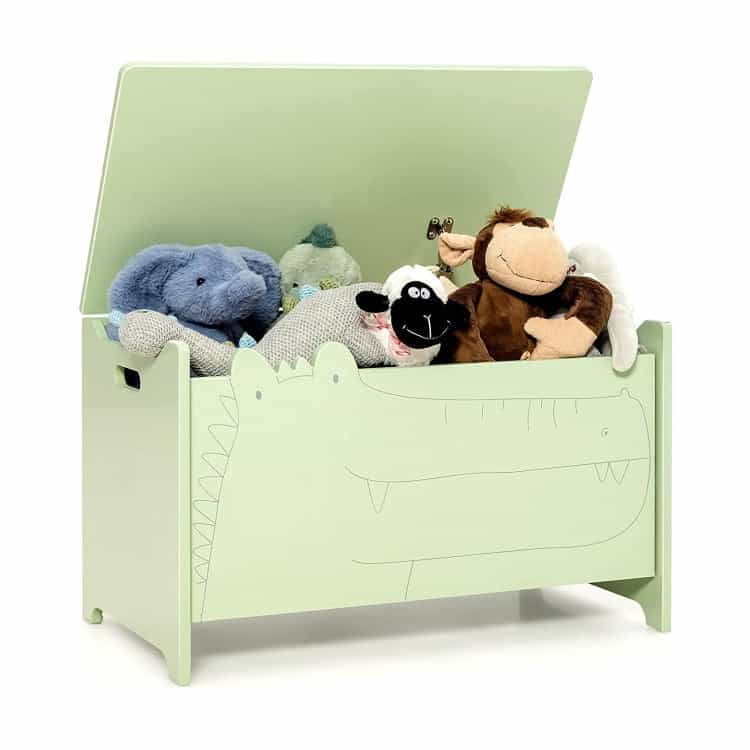 Wooden Kids Toy Box With Safety Hinge