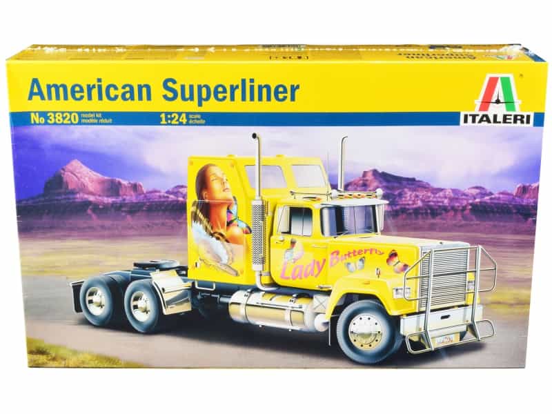 Skill 5 Model Kit American Superliner Truck Tractor "Lady Butterfly" 1/24 Scale Model By Italeri