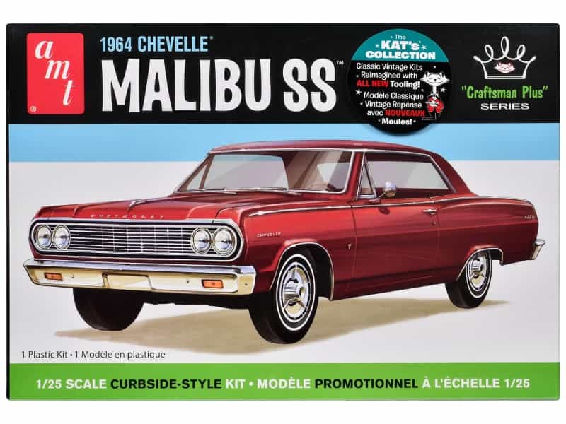 Skill 2 Model Kit 1964 Chevrolet Chevelle Malibu Ss "Craftsman Plus" Series 1/25 Scale Model By Amt