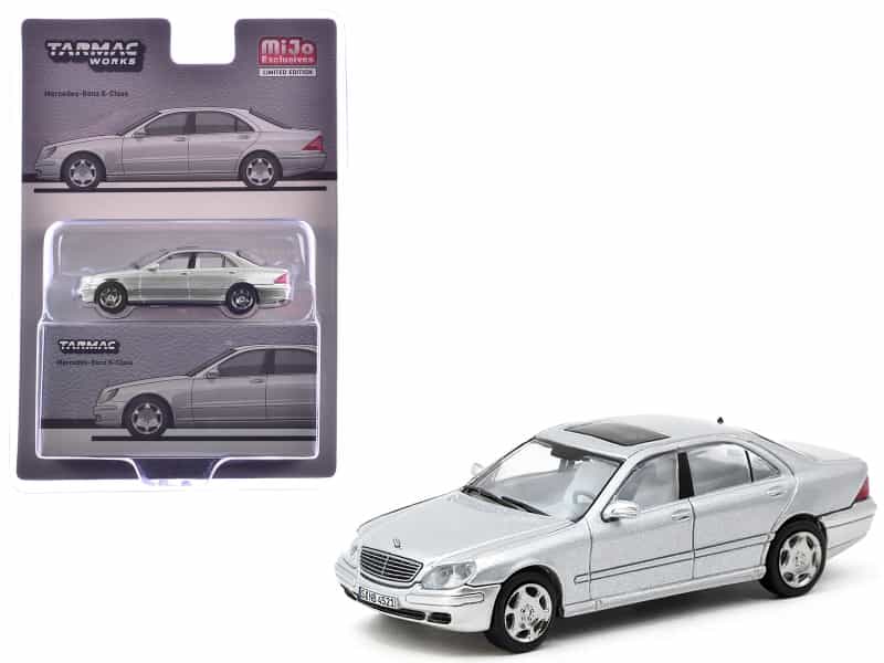 Mercedes-Benz S-Class Brilliant Silver Metallic "Global64" Series 1/64 Diecast Model By Tarmac Works