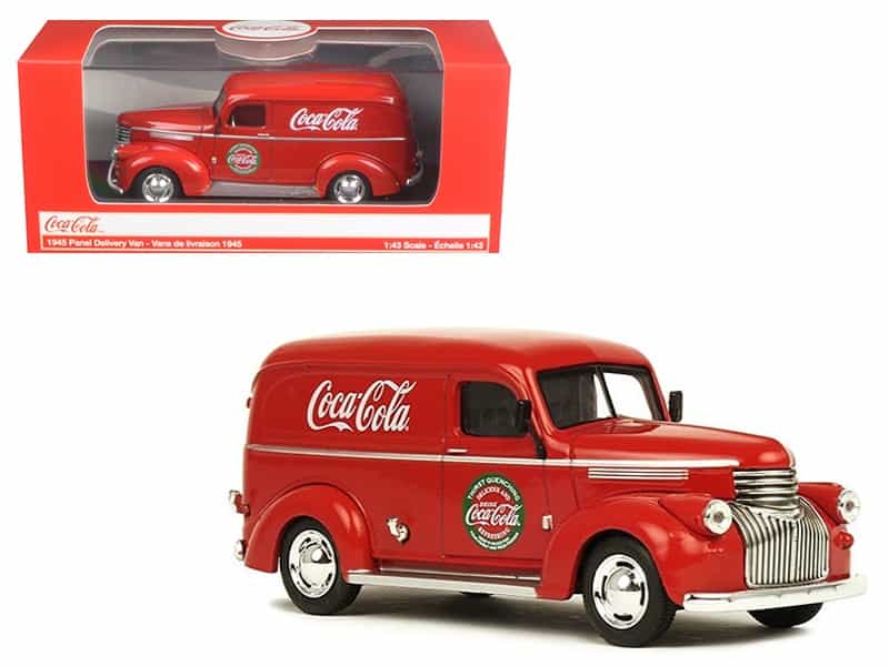 1945 Panel Delivery Van "Coca-Cola" Red 1/43 Diecast Model Car By Motorcity Classics