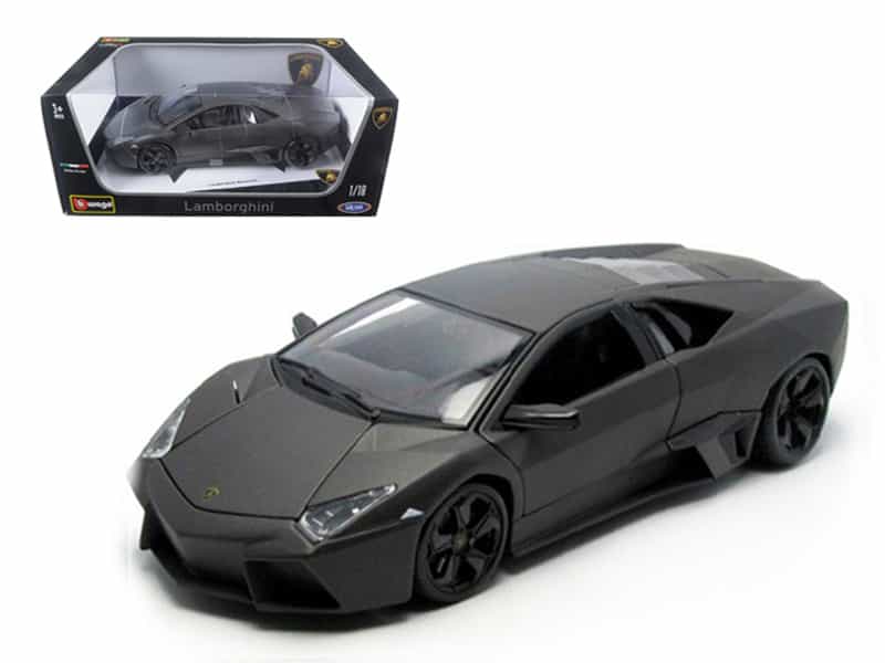 Lamborghini Reventon Dark Matt Gray 1/18 Diecast Model Car By Bburago