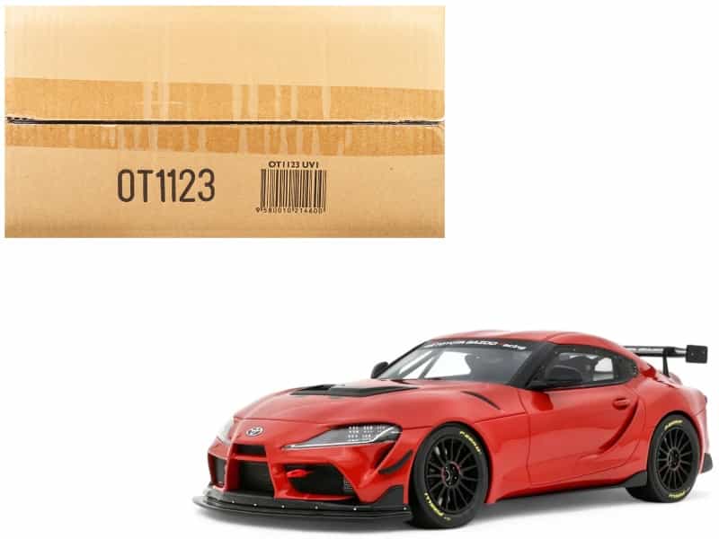 2023 Toyota Supra Gt4 100 Edition Plasma Orange Metallic Limited Edition To 999 Pieces Worldwide 1/18 Model Car By Otto Mobile