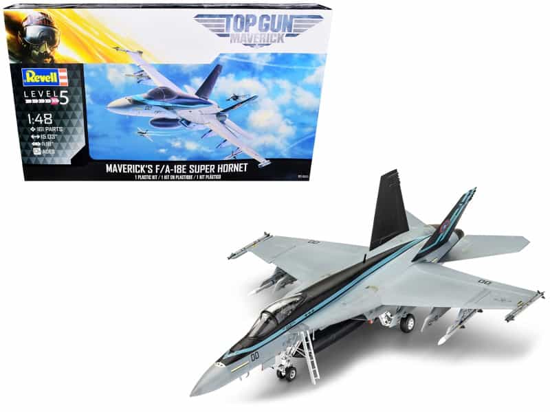 Level 5 Model Kit Maverick's F/A-18E Super Hornet Jet "Top Gun: Maverick" (2022) Movie 1/48 Scale Model By Revell