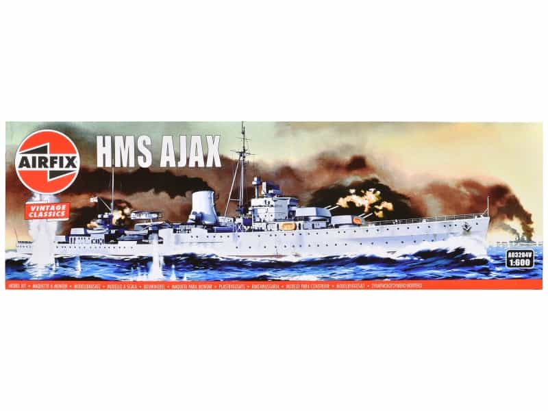 Level 3 Model Kit Hms Ajax Light Cruiser 1/600 Plastic Model Kit By Airfix