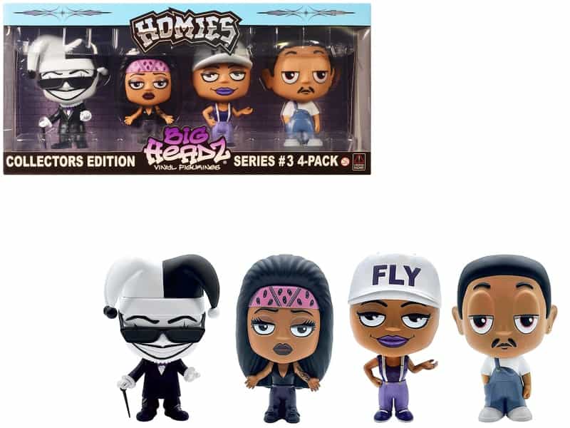 "Homies Big Headz" Series 3 Collector's Edition 4-Pack Of Figures By Homies