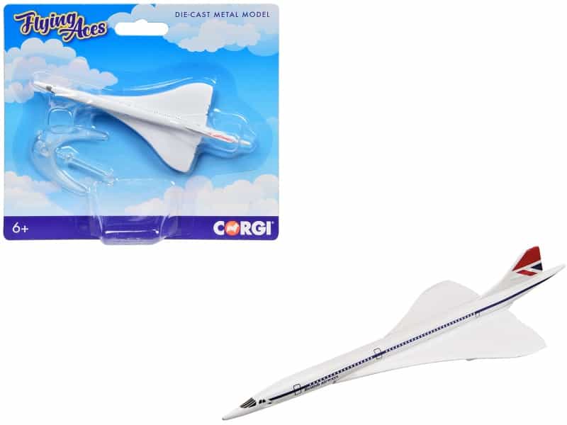 Bae/Aerospatiale Concorde Commercial Aircraft "British Airways" White "Flyin Aces" Series Diecast Model By Corgi