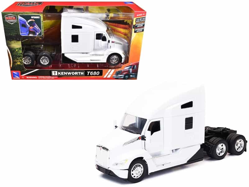 Kenworth T680 Truck Tractor White "Long Haul Truckers" Series 1/32 Diecast Model By New Ray