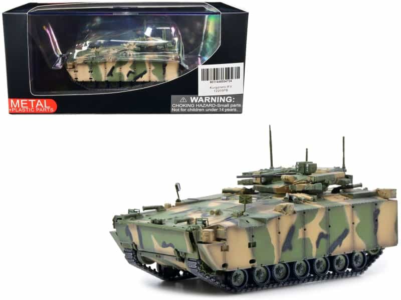 Russian (Object 695) Kurganets-25 Infantry Fighting Vehicle With Four Kornet Em Guided Missiles Camouflage 1/72 Diecast Model By Panzerkampf