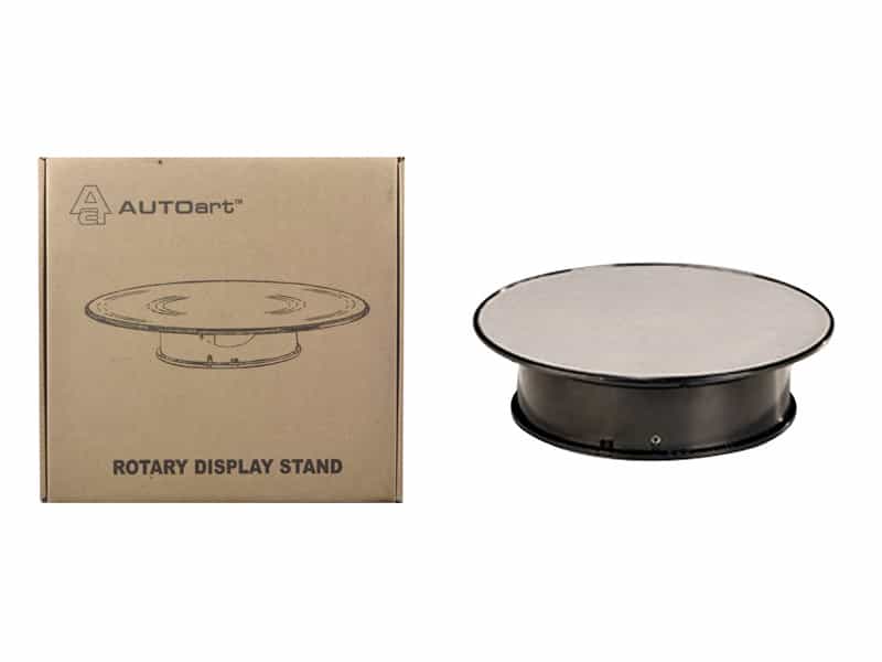 Rotary Display Turn Table 8 Inches With Silver Top 1/43, 1/64, 1/32, 1/24 By Autoart