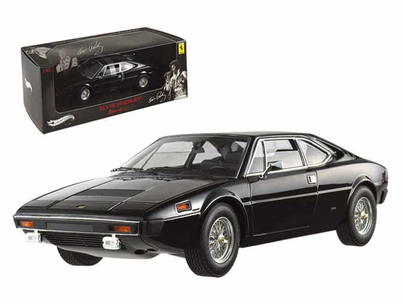 Ferrari Dino 308 Gt4 Black (Elvis Presley Owned) "Elite Edition" Series 1/18 Diecast Model Car By Hot Wheels
