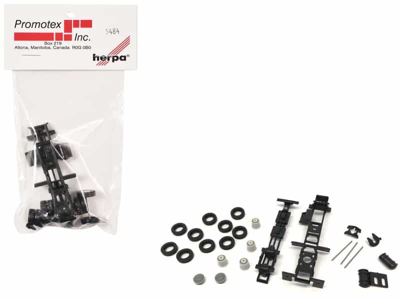 Short Chassis Kit For Kenworth Peterbilt And Gmc Cabs 1/87 (Ho) Plastic Model By Promotex