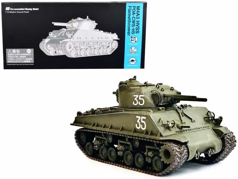 United States M4a3 Hvss Poa-Cws-H5 Flamethrower Tank Olive Drab #35 "Hawaii" (1951) "Neo Dragon Armor" Series 1/72 Plastic Model By Dragon Models