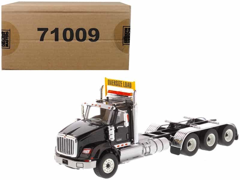 International Hx620 Day Cab Tridem Tractor Black 1/50 Diecast Model By Diecast Masters