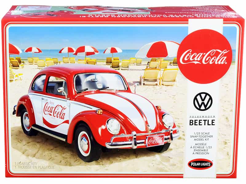 Skill 3 Snap Model Kit Volkswagen Beetle "Coca-Cola" 1/25 Scale Model By Polar Lights