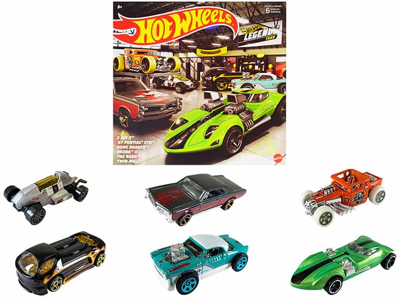 "Hot Wheels Legends" 6 Piece Set Diecast Model Cars By Hot Wheels