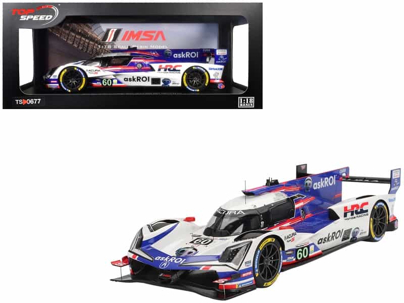 Acura Arx-06 Gtp #60 Tom Blomqvist - Colin Braun - Scott Dixon - Felix Rosenqvist "Acura Meyer Shank Racing With Curb-Agajanian" 2Nd Place Imsa "24 Hours Of Daytona" (2025) 1/18 Model Car By Top Speed