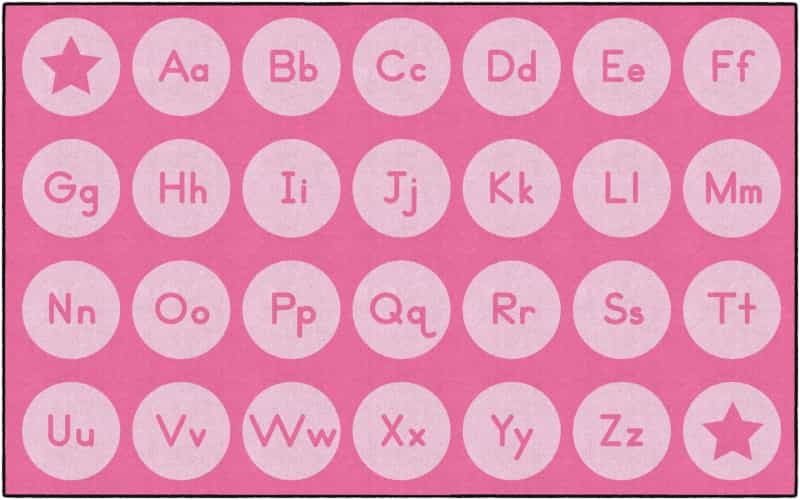 Tone On Tone Alphabet Light Pink 7'6" X 12'