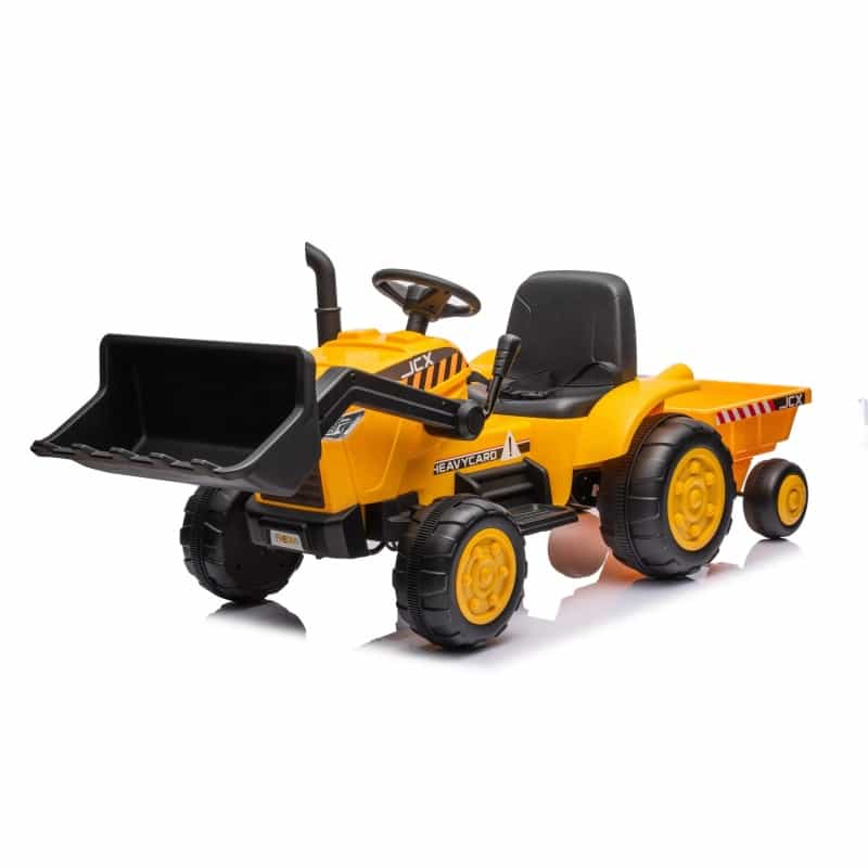 12V Freddo Excavator 1 Seater Ride On For Kids - Yellow