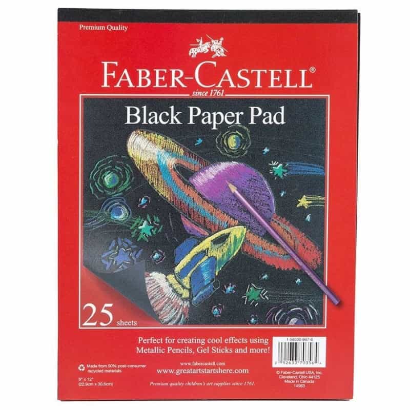 Faber Castell Black Paper Sketch Pad 9 X 12
