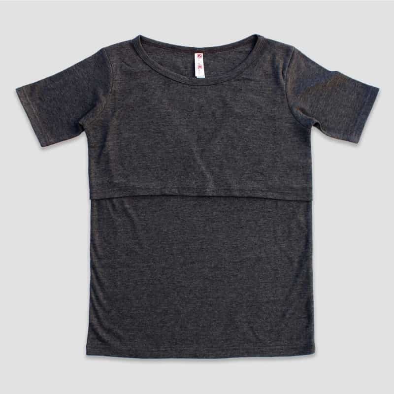 Luxe Womens Short Sleeve Nursing Top – Polyestercotton Blend