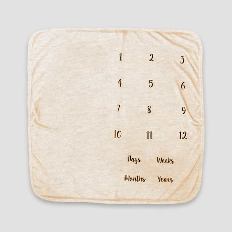 Baby Milestone Blankets – Poly-Cotton Blend