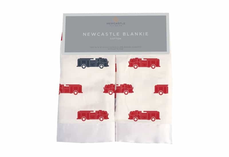 Blue And Red Fire Trucks Newcastle Blankie
