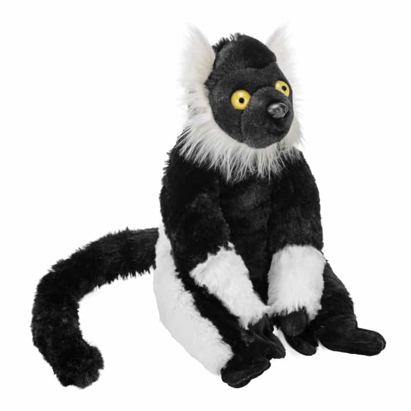 Cuddlekins Black & White Ruffed Lemur Stuffed Animal - 12"