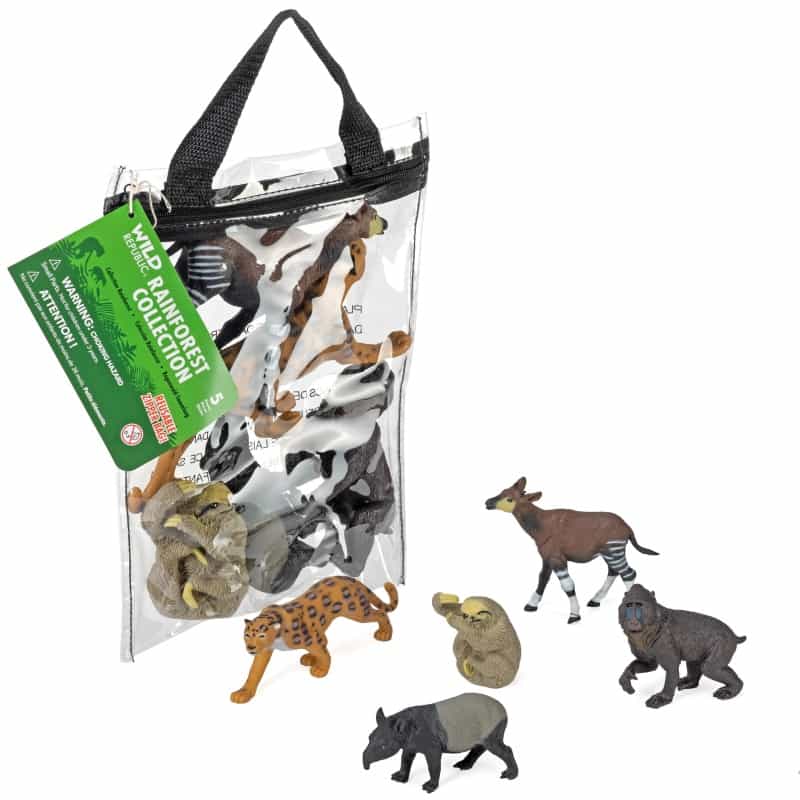 Polybag Zip Rainforest Figurines - 12"