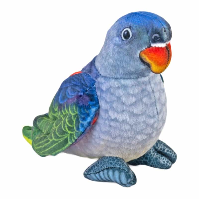 Rainforest Birds Blue Rumped Parrot Stuffed Animal - 4.5"