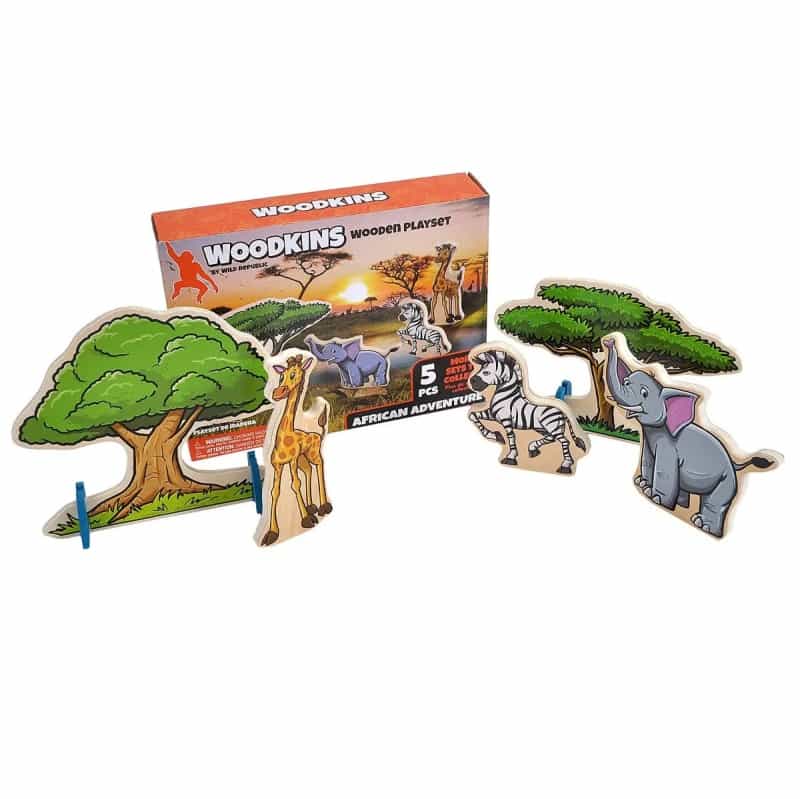 Woodkins African Wooden Playset - 11"