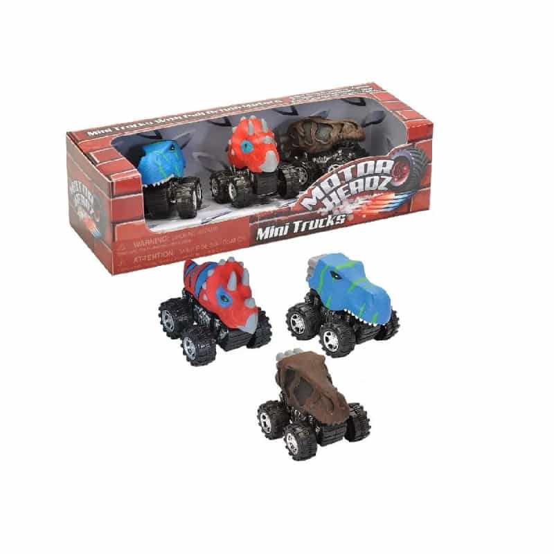 Motor Headz Mini Dinosaur Action Toys Set - 5"