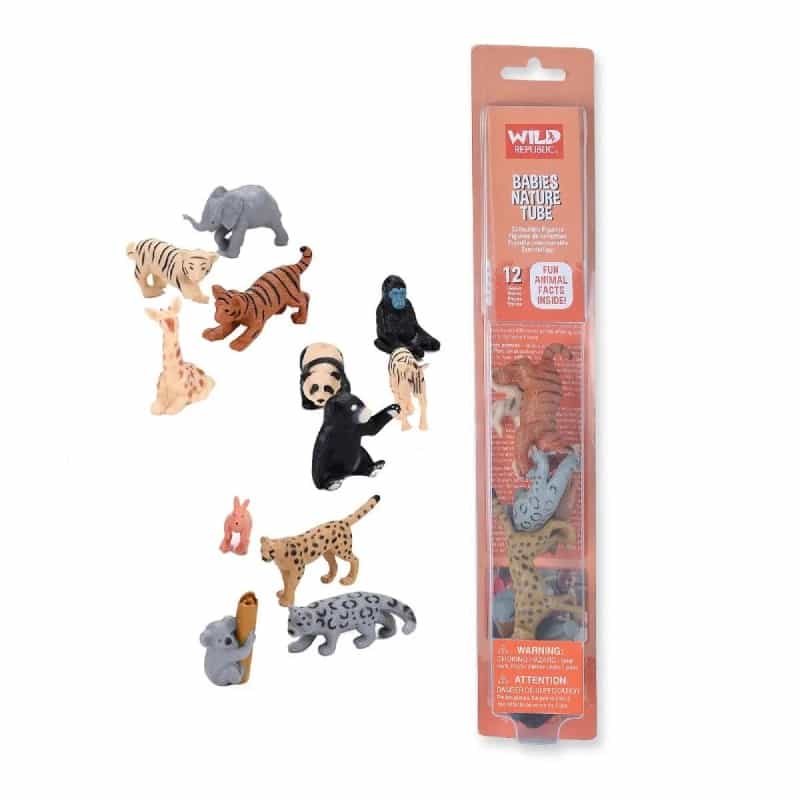 Nature Tube Baby Animals Figurines - 13"