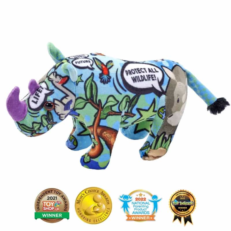 Message From The Planet Mini Rhino Stuffed Animal - 5.5"