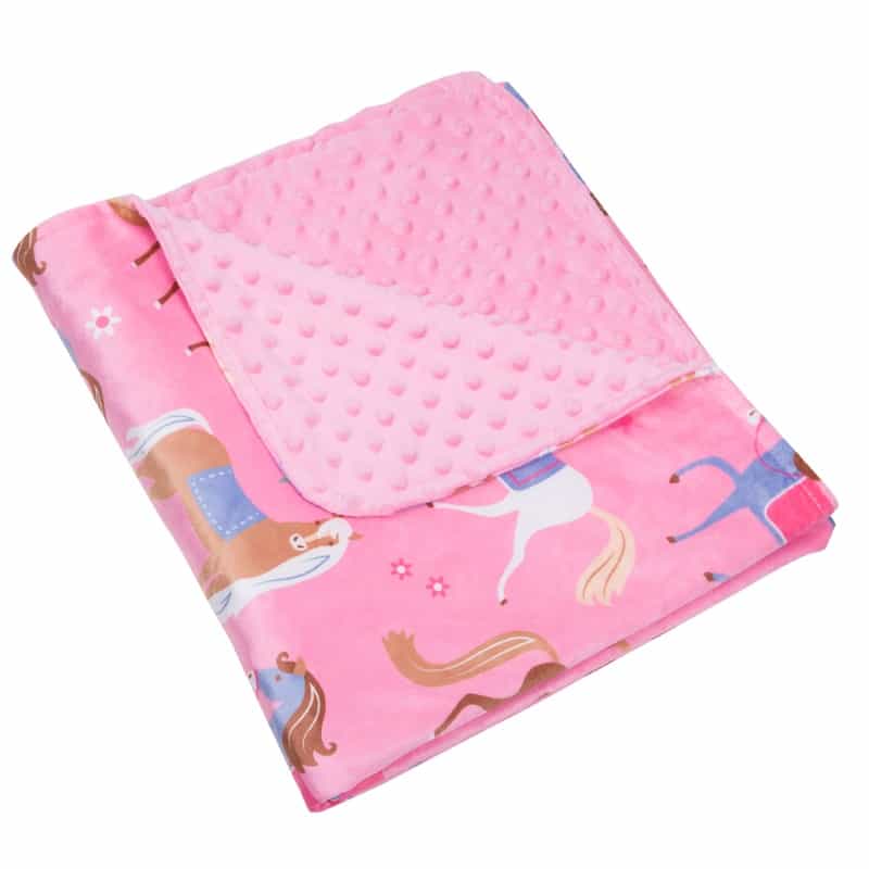 Horses Plush Baby Blanket
